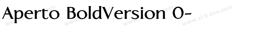 Aperto BoldVersion 0字体转换